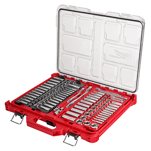 106pc 1/4" and 3/8" Metric & SAE Ratchet and Socket Set with PACKOUT Low-Profile Organizer