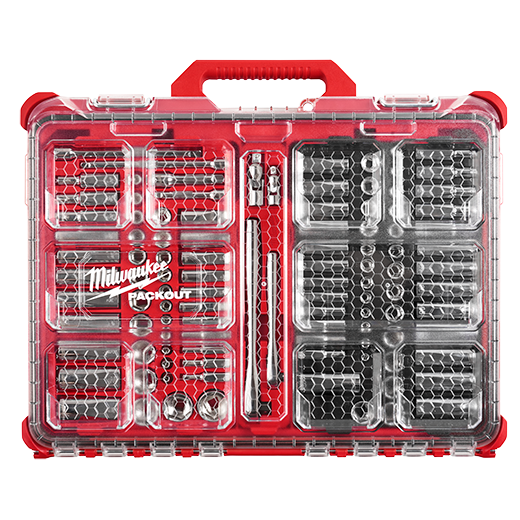 106pc 1/4" and 3/8" Metric & SAE Ratchet and Socket Set with PACKOUT Low-Profile Organizer