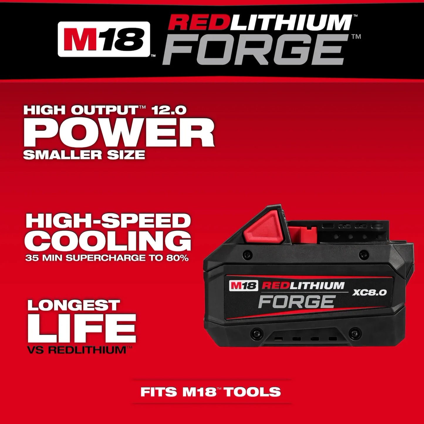 M18 REDLITHIUM FORGE XC8.0 Battery Pack