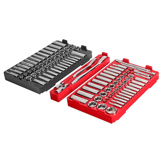 106pc 1/4" and 3/8" Metric & SAE Ratchet and Socket Set with PACKOUT Low-Profile Organizer